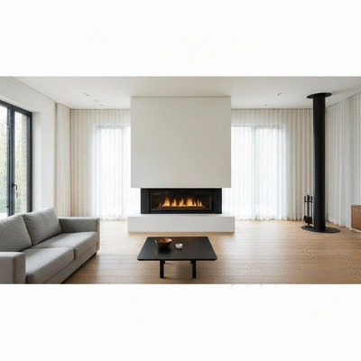 Professional real estate photographer taking a picture of a modern living room